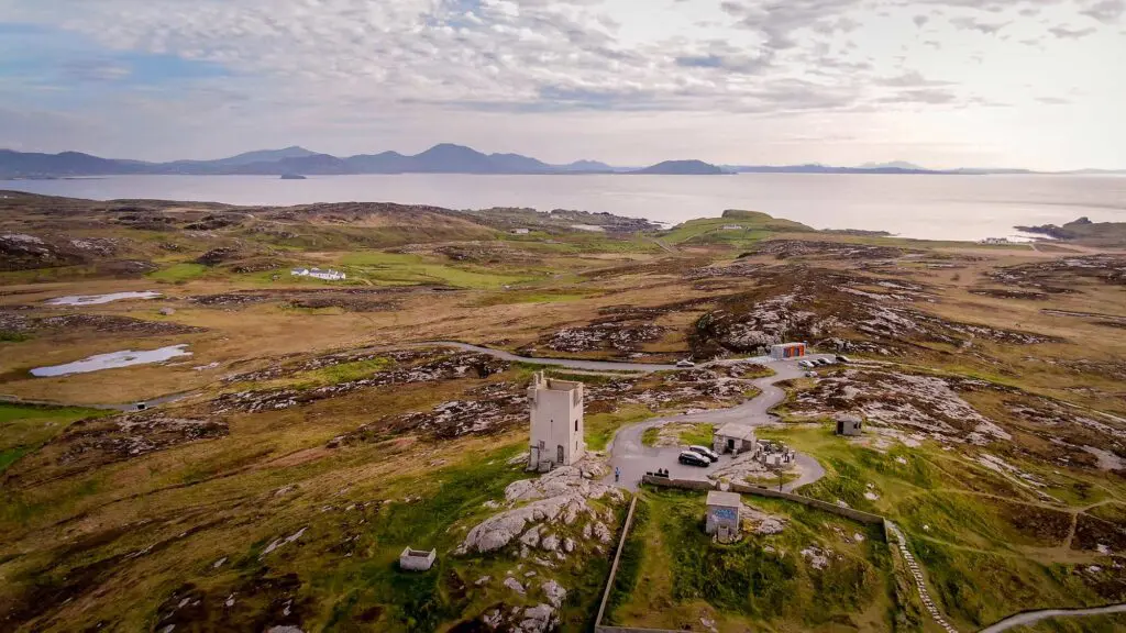 An aerial view of Banba's Crown - the most northerly tip of Ireland