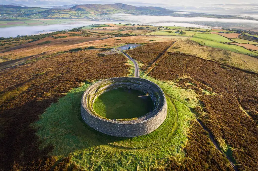 Aerial view of Grianan of Aileach