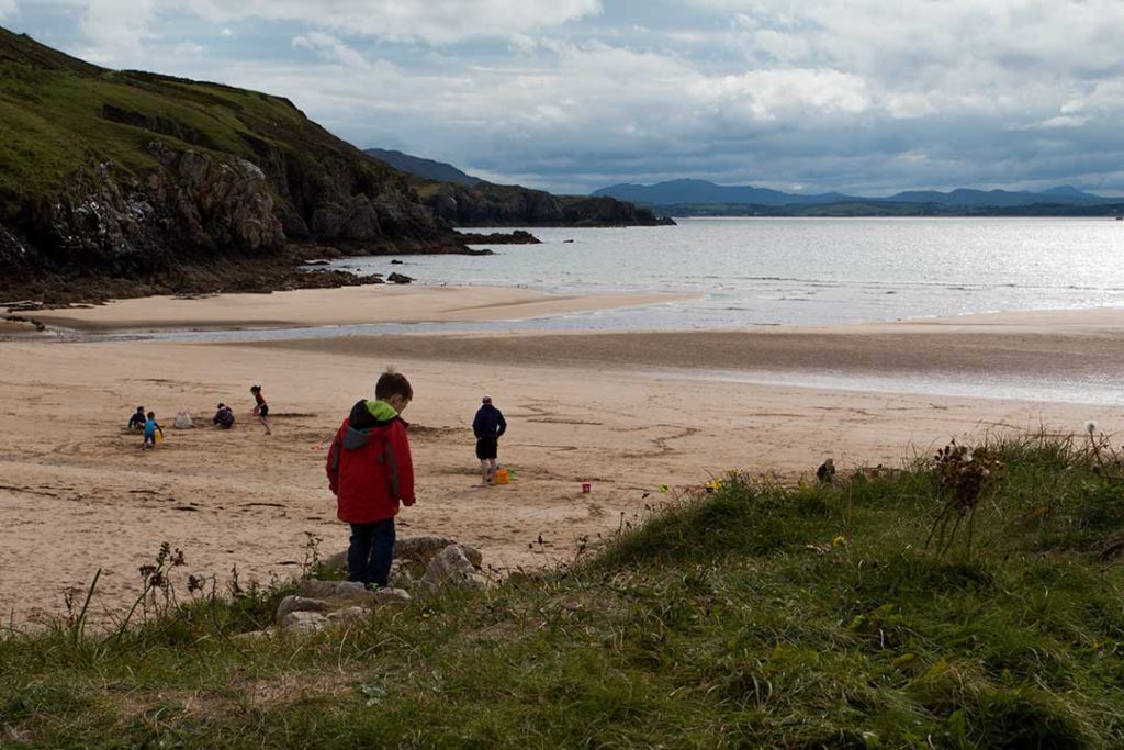 People on Leenan Beach, Inishowen, County Donegal